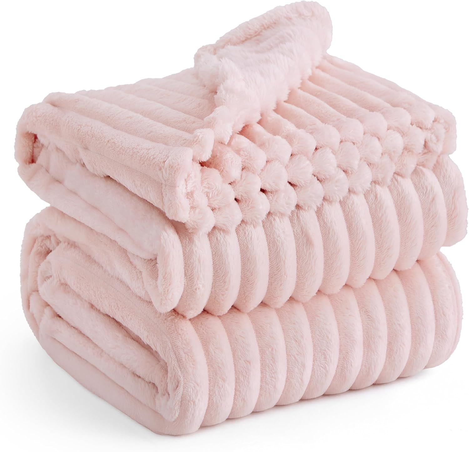 Bedsure GentleSoft White Throw Blanket for Couch - Cozy Fleece Throw Blanket for Women Girls, Valentines Day Gifts for Her Him, Birthday Gifts for Women, Room Home Boho Decor, Off White, 50x60 Inches